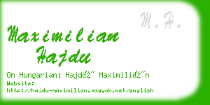 maximilian hajdu business card